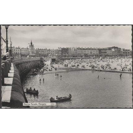 Marine Parade, Margate, Kent, c.1950s - Paragon Series RP Postcard