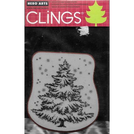 Hero Arts. Snowy Tree Stamp. Stamping Cardmaking Scrapbooking Crafts