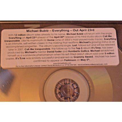 Michael Bublé - Everything. Promo CDS (2007) VGC.