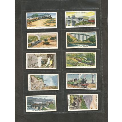 Original Churchman Cigarette Cards Full Set of 50 Wonderful Railway Travel 1937