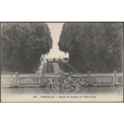 Bassin de Neptune et l'Allée d'Eau, Versailles, 1912 - Manien CPA