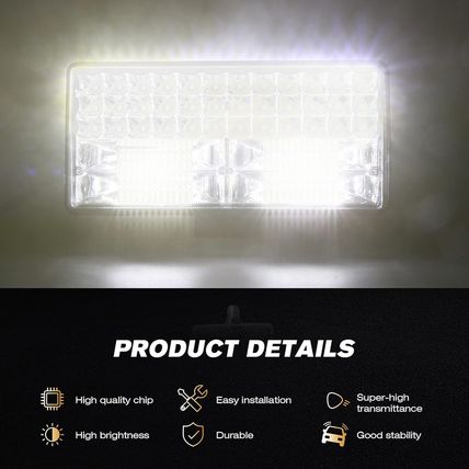 HUSUKU Led Work Light for Truck, 9 Inch 12-80V 84LED 32000Lm 250W Spot & Flood C