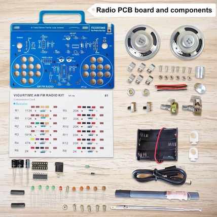 AM/FM Radio Kit | Soldering Project DIY Kit for Practicing Teaching Electronics
