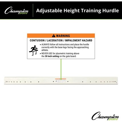Champion Sports Adjustable Height Training Hurdle, Red