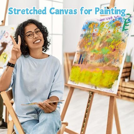 ESRICH Stretched Canvas for Painting 24X36 Inch, 3Pack Large Canvas for Painting
