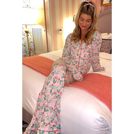 Multicolour Floral Christmas Pajamas Set