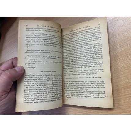 1963 F SCOTT FITZGERALD "THIS SIDE OF PARADISE" PENGUIN #1867 PB BOOK (P2)