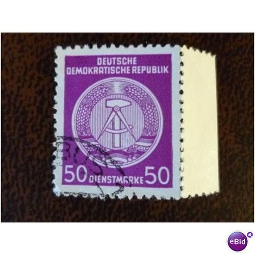 East Germany 1954 Official Stamps 50pf fine used stamp SGEO210