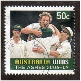 AUS 2007 50c 'AUSTRALIA WINS THE ASHES' FINE USED (EBID14992)