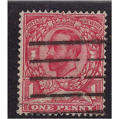 GB 1912 KGV 1d Scarlet used stamp wmk 49. (H473 )