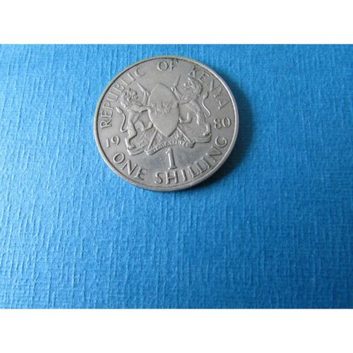 1980 REPUBLIC OF KENYA ONE SHILLING FREE POST. L