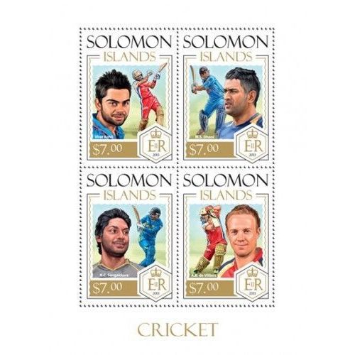 SOLOMON ISLANDS 2013 SHEET MNH CRICKET SPORTS DEPORTES 6