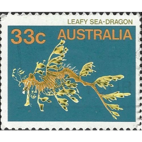 AUSTRALIA, FISH, Leafy Sea Dragon, blue 1985, 33c, #2