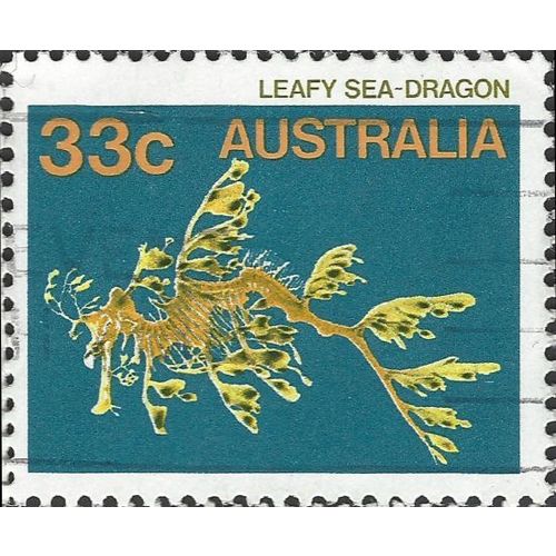 AUSTRALIA, FISH, Leafy Sea Dragon, blue 1985, 33c, #3