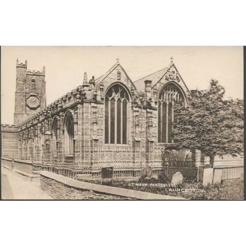 Launceston, Cornwall - St. Mary Magdelene Church - Milton postcard c.1920s