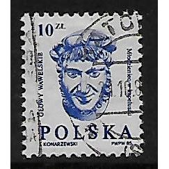 POLAND 1982 CARVED HEADS 10z BLUE MAN IN CAP SG 2838 FINE USED