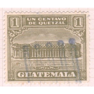 Guatemala (Air Tax) 1927 - SG 223 - 1c Proposed New G.P.O. - used 2