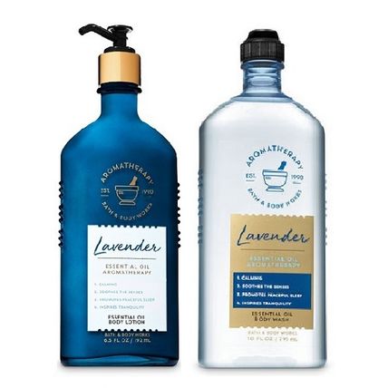 2 Piece Bath & Body Works Aromatherapy Lavender Set- Lotion and Body Wash