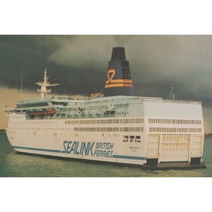 Felicity Sealink Ferry Ship at Rosslare Ireland Limited Edition 1000 Postcard