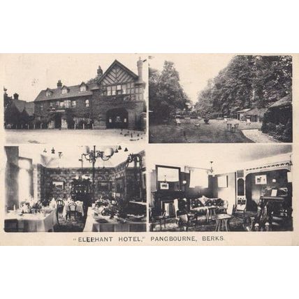 Dining Area Interior Of Elephant Hotel Restaurant Pangbourne Berkshire Postcard