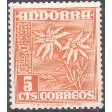Andorra 1936 - 5c orange - National Symbols - MH