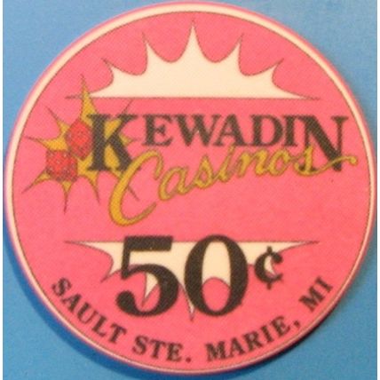 Kewadin. 50¢ Casino Chip. Sault Ste Marie, MI. X86a.