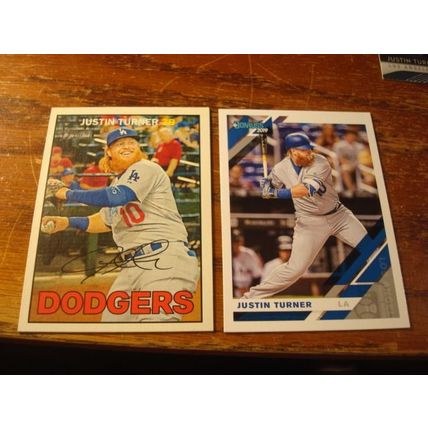 2016-2022 Panini/Topps, 6-Cards, w/Inserts, Variations, JUSTIN TURNER, Dodgers