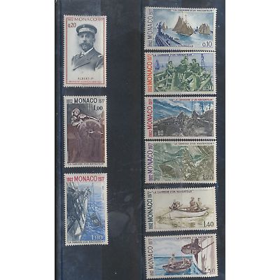 Monaco Stamps Scott #1073 To 1081, Mint Never Hinged