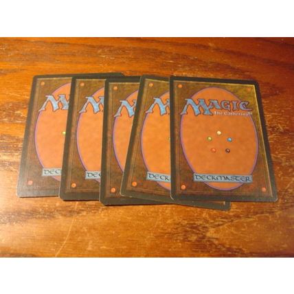 Magic The Gathering, MTG, 5-Cards, 1994, Different, ELVISH SCOUT/FORTRESS/FARMER