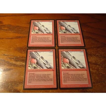 Magic The Gathering, MTG, 4-Cards, 1994, GOBLIN ROCK SLED, ex/nm