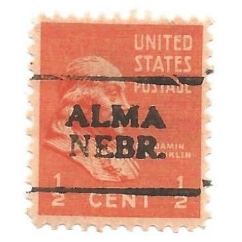 PRECANCEL -T&T ALMA, NEB 701 ON 0.5c PREXY