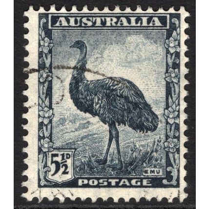 AUSTRALIA 1942/50: KING GEORGE VI DEFINITIVES - 5½d EMU USED (G1)