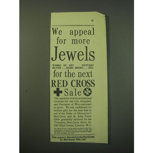 1942 Red Cross Sale Ad - We appeal for more Jewels