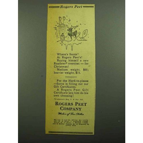 1943 Rogers Peet Company Ad - Where's Santa?