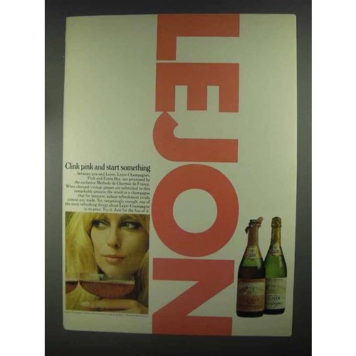 1967 Lejon Champagne Ad - Clink Pink Start Something