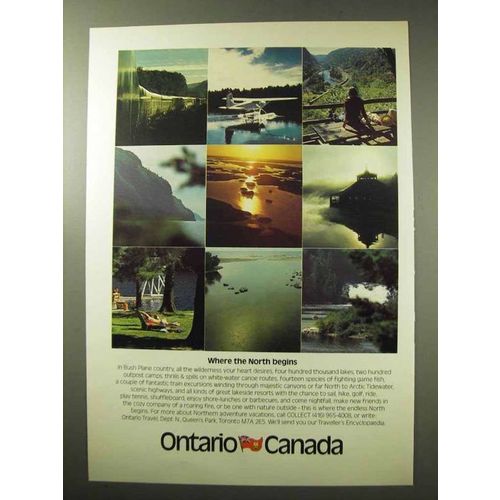 1977 Ontario Canada Ad - Where the North Begins