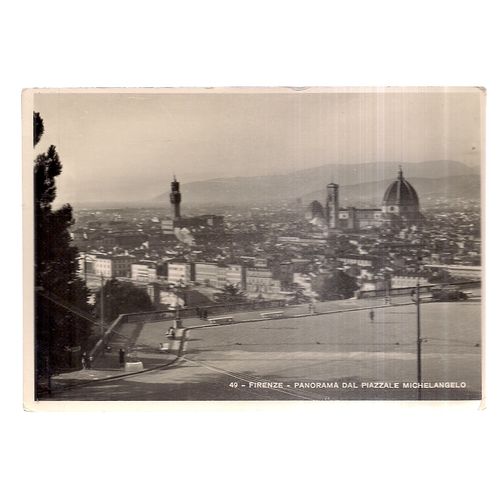 PIAZZALE MICHELANGELO , FIRENZE, ITALY unused vintage postcard. =