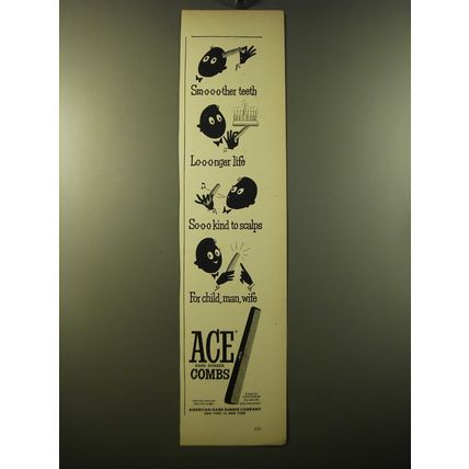 1950 Ace Combs Ad - Sm-o-o-o-ther teeth