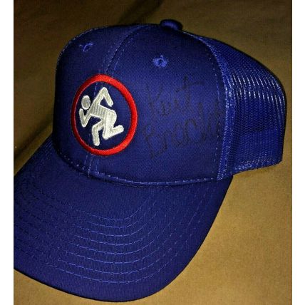 19 D.R.I. DRI SKANKER MAN CROSSOVER LOGO CONCERT HAT AUTOGRAPHED BY KURT BRECHT