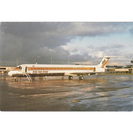 BIA British Island Airways McDonnell Douglas MD83 Civil Aviation Postcard A18783