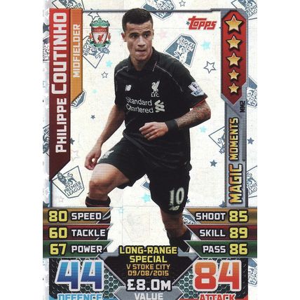 Match Attax 2015/2016 Extra MM2 Philippe Coutinho Magic Moments