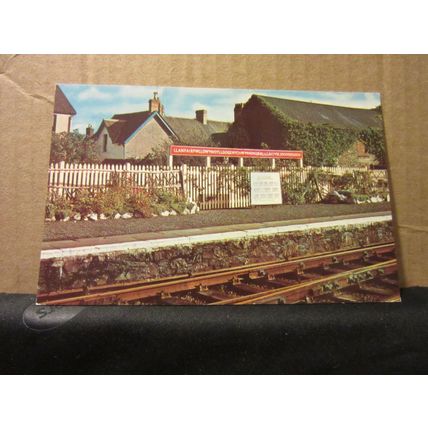 LLANFAIR, P.G. A STATION IN ANGLESEY, WALES unused postcard . =