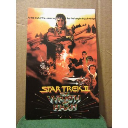 THE WRATH OF KHAN, STAR TREK II Film... unused promotional postcard.