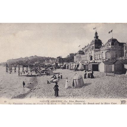 Saint Adresse Heve Cape The New Casino Antique French Postcard
