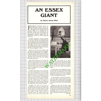 Frederick Kempster Landermere Essex Giant - 1970s Cutting