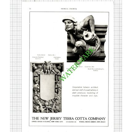 Frank Adam Electric Company St Louis / New Jersey Terra Cotta Co New York - 1926