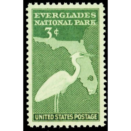 Everglades Florida One PACK OF TEN 3 Cent Postage Stamps Scott 952