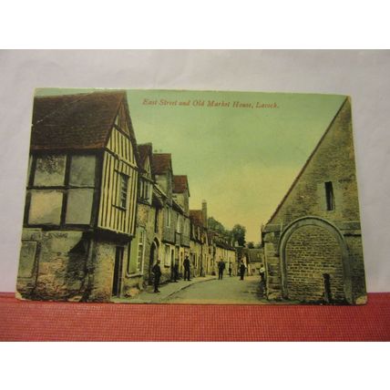EAST STREET, LACOCK, WILTSHIRE unused antique postcard by E C Hunt . =