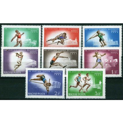 ZAYIX Hungary 1787-1794 MNH Sports Athletics Discus Thrower 092023S134