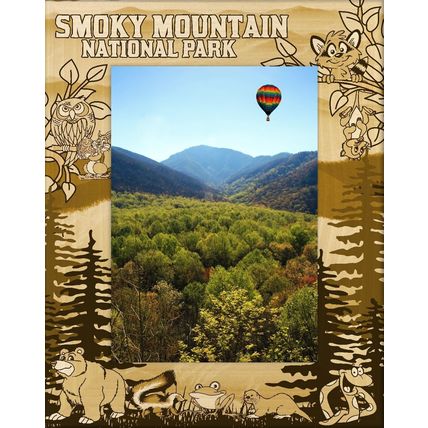 Smoky Mountain National Park Montage Laser Engraved Picture Frame (5 x 7)